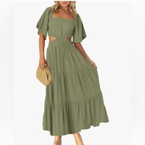 Elegant Green Maxi Dress